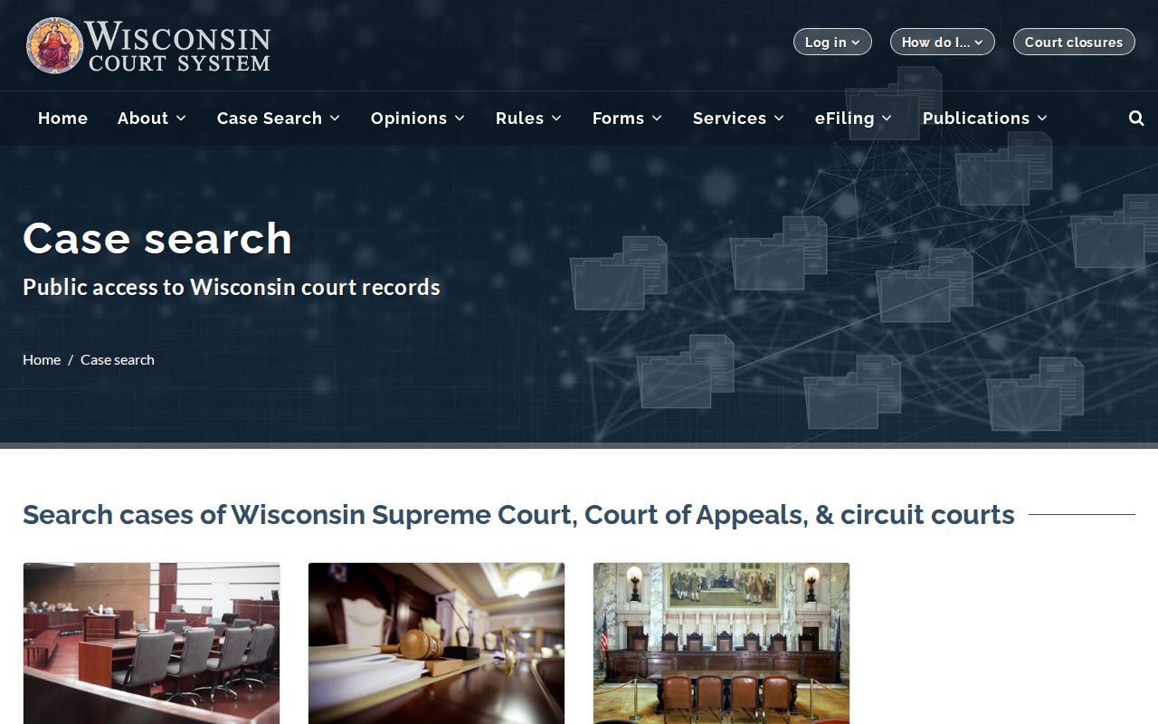 Oconto County criminal court search gateway